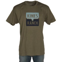 Kimes Ranch Men's Military Green Warning Tee