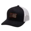 Kimes Ranch Black Leather Bone Cap