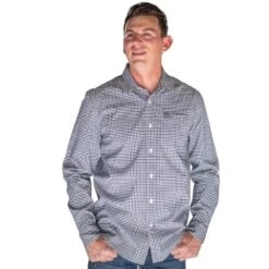 Kimes Ranch Men's Navy Welton Mini Check Long Sleeve Button Down