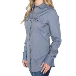 Kimes Ranch Women's Tuscon Coolmax Indigo Shirt