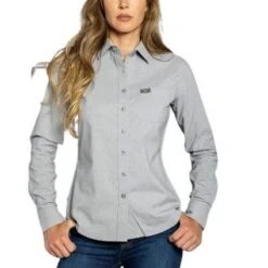Kimes Ranch Ladies Silver Linville L/S Shirt