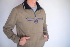 Kimes Ranch Mens Filmore Army Heather Cotton Blend Hoodie