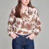 Kimes Ranch Womens Monterey Brown Cotton Blend Hoodie