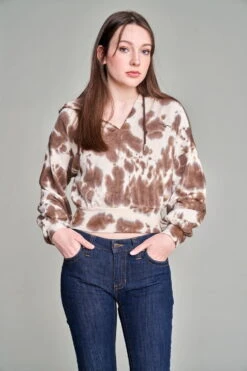 Kimes Ranch Womens Monterey Brown Cotton Blend Hoodie