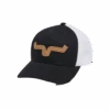 Kimes Ranch® Men's Roped LP Black Trucker Cap ROPED-BLK