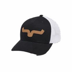 Kimes Ranch® Men's Roped LP Black Trucker Cap ROPED-BLK