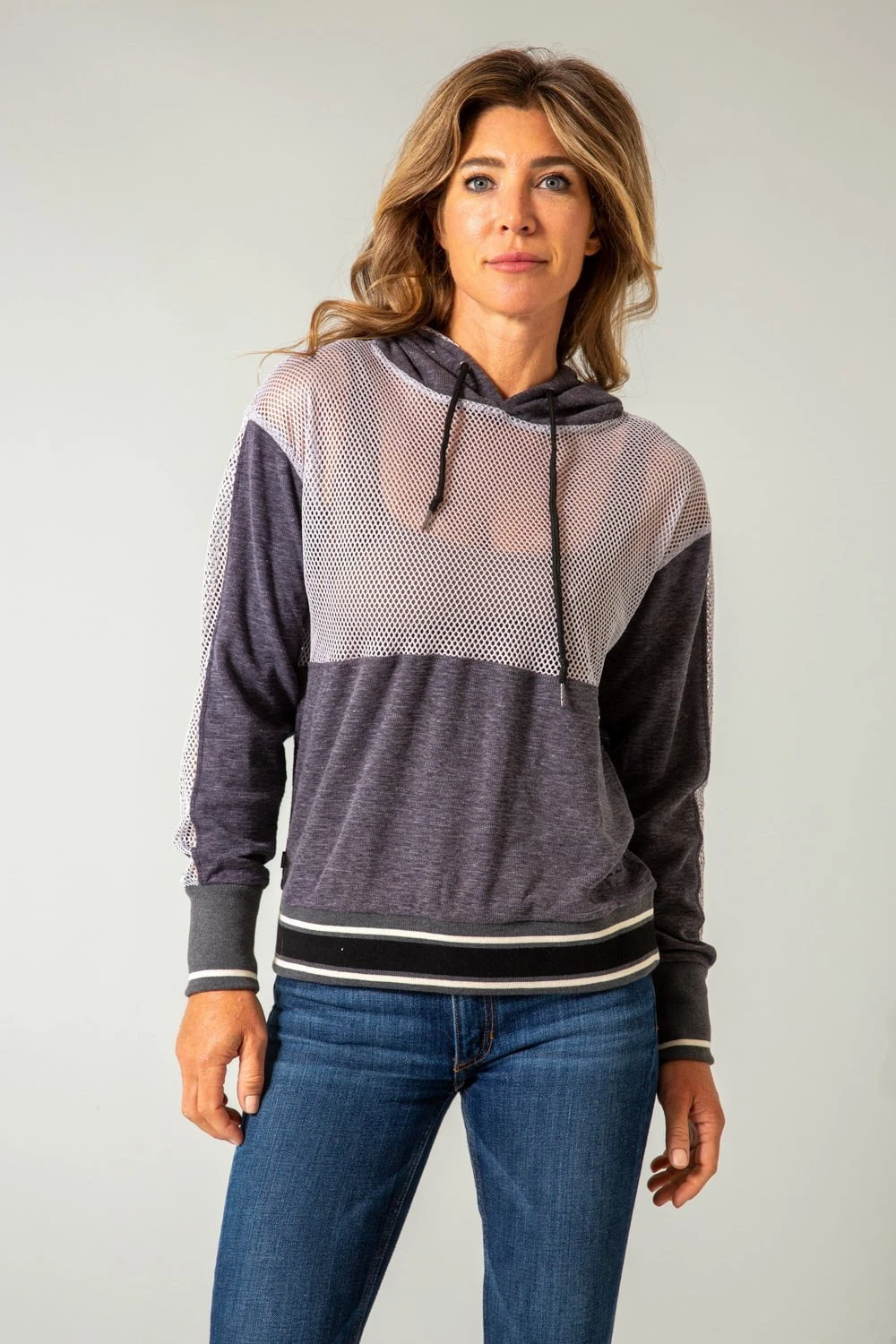 Kimes Ranch Womens Somers Dream Charcoal Heather Cotton Blend Hoodie