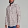 Kimes Ranch Mens Taos Plaid Dress Sand Cotton Blend L/S Shirt