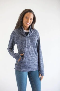 Kimes Ranch Womens Tonopah Pullover Navy Heather 100% Polyester Hoodie