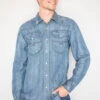 Kimes Ranch Mens Grimes Dark Indigo Denim Cotton Blend L/S Shirt