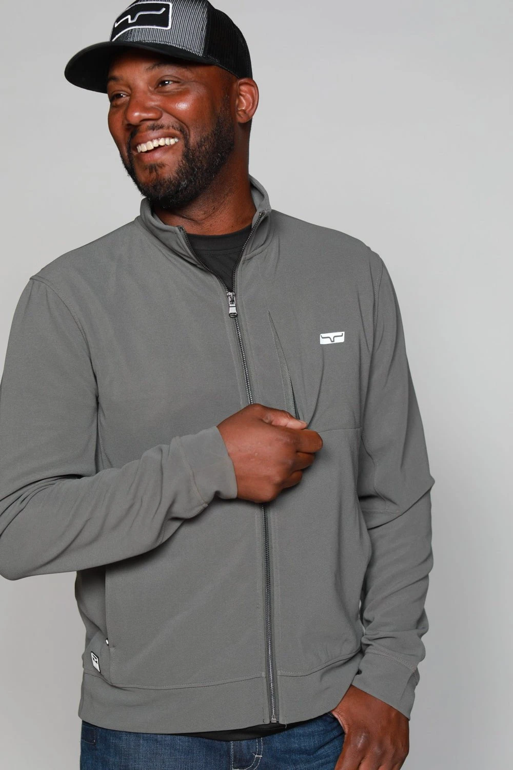 Kimes Ranch Mens Kuna Front Zip Sage Polyester L/S Softshell Jacket