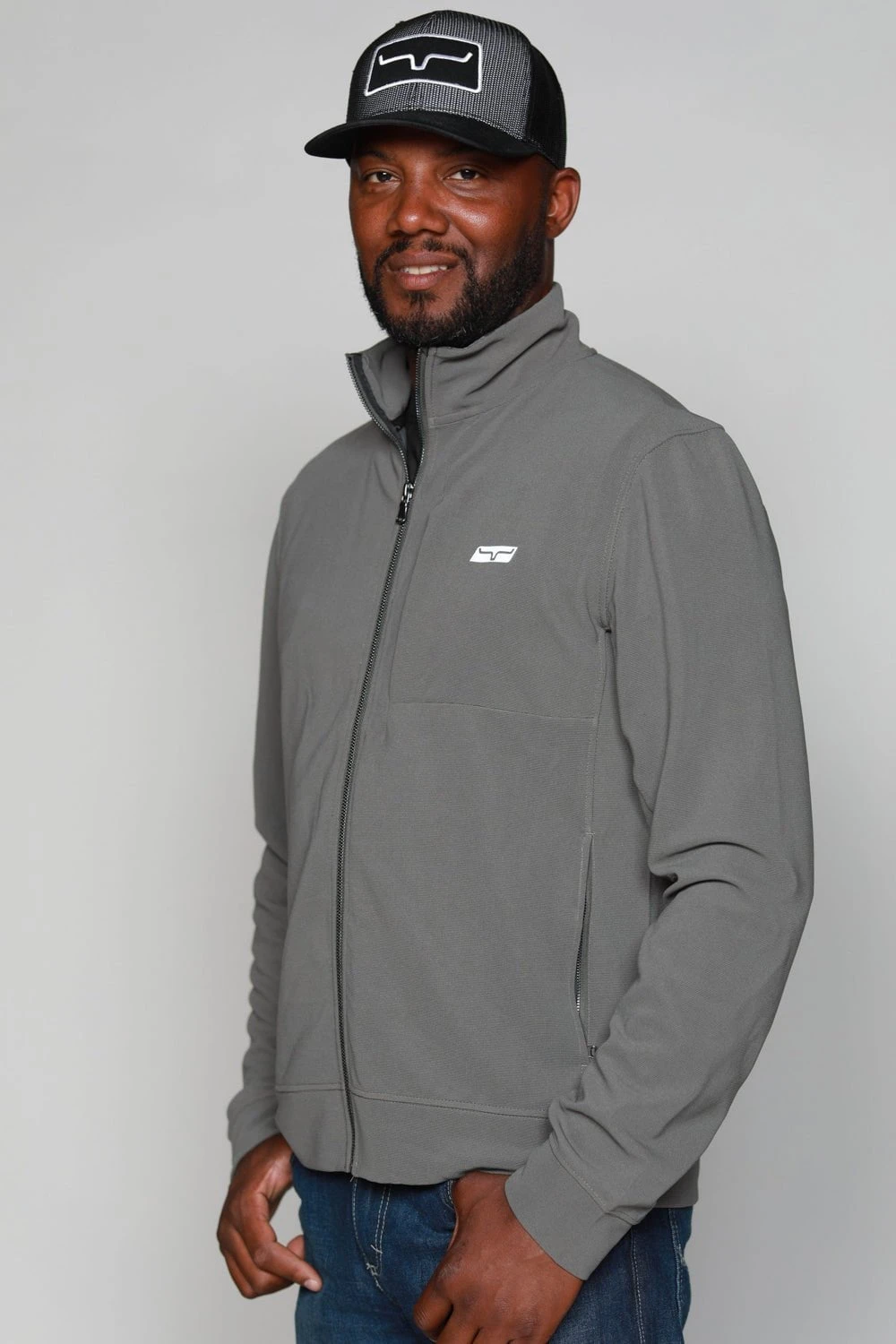 Kimes Ranch Mens Kuna Front Zip Sage Polyester L/S Softshell Jacket - Image 2