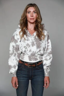 Kimes Ranch Womens Monterey Hoodie Grey Cotton Blend L/S