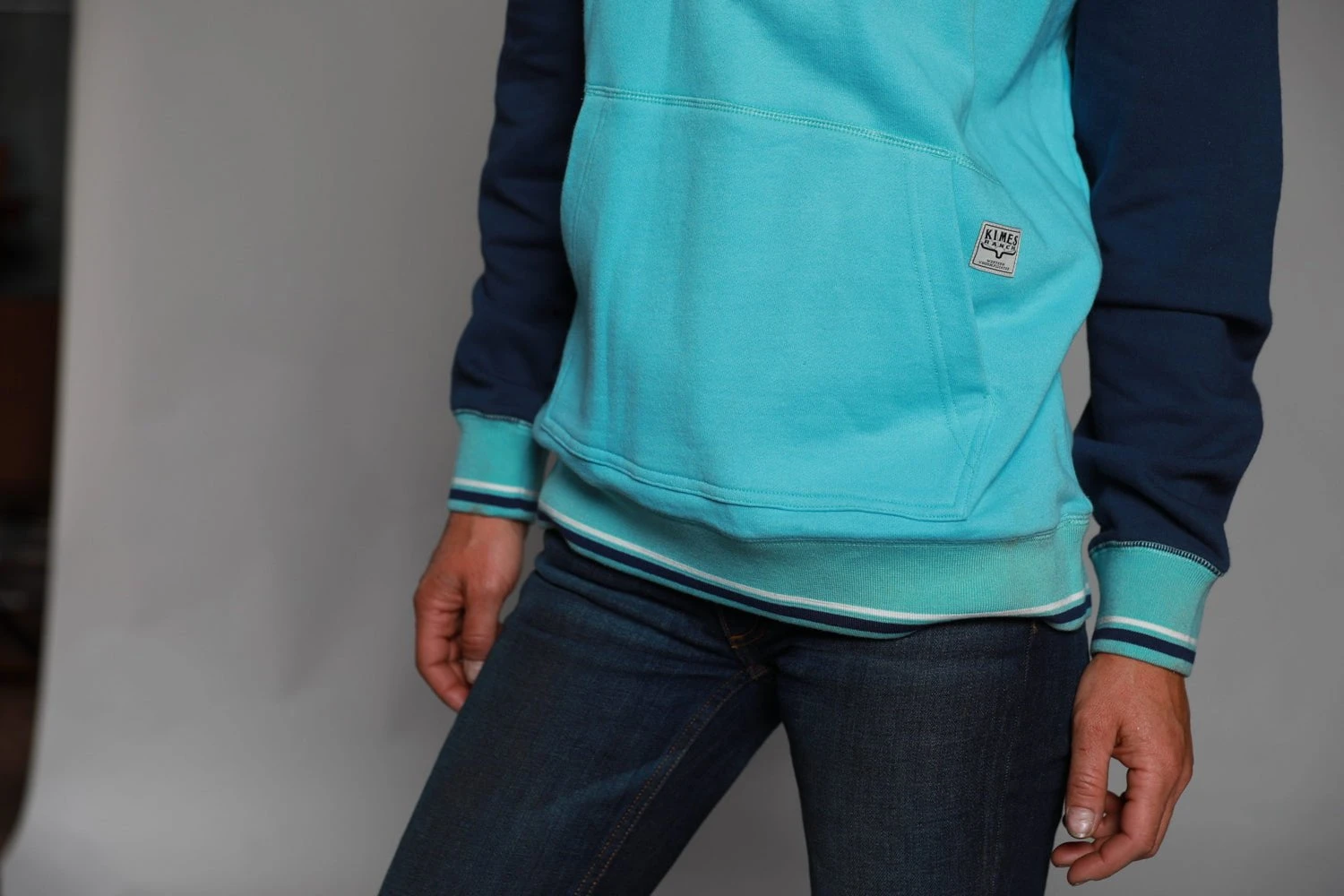 Kimes Ranch Womens Summer Love Fleece Blue Cotton Blend L/S Hoodie - Image 4