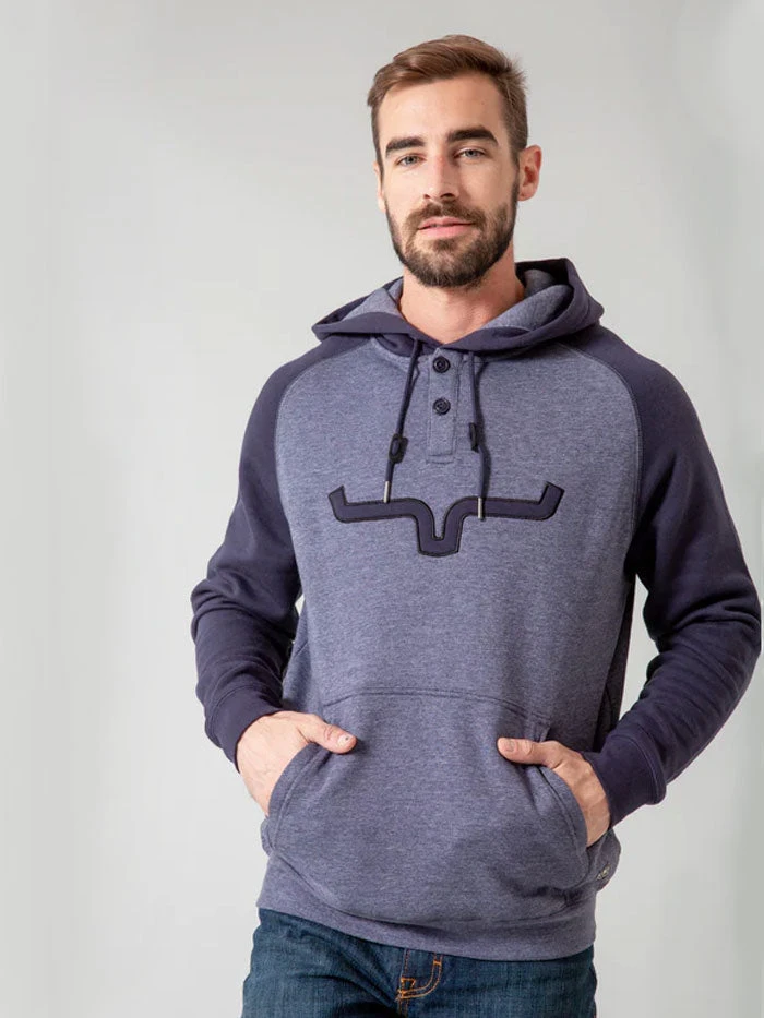 Kimes Ranch BLAZE 2 Mens Hoodie Navy - Image 2